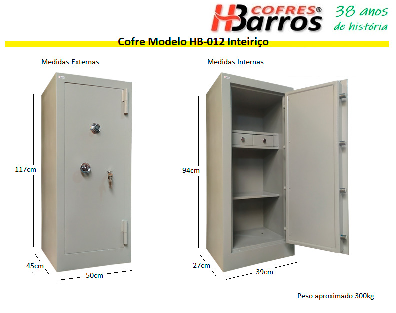 Cofre comercial de aço