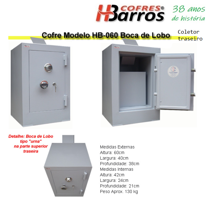 Cofre arma longa - Cofres H. Barros Sarandi PR